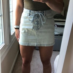 PacSun Light wash Jean Skirt